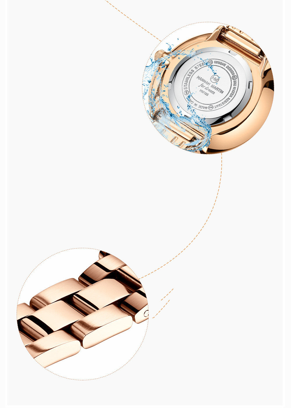 SteelSnap Women’s Chain Watch