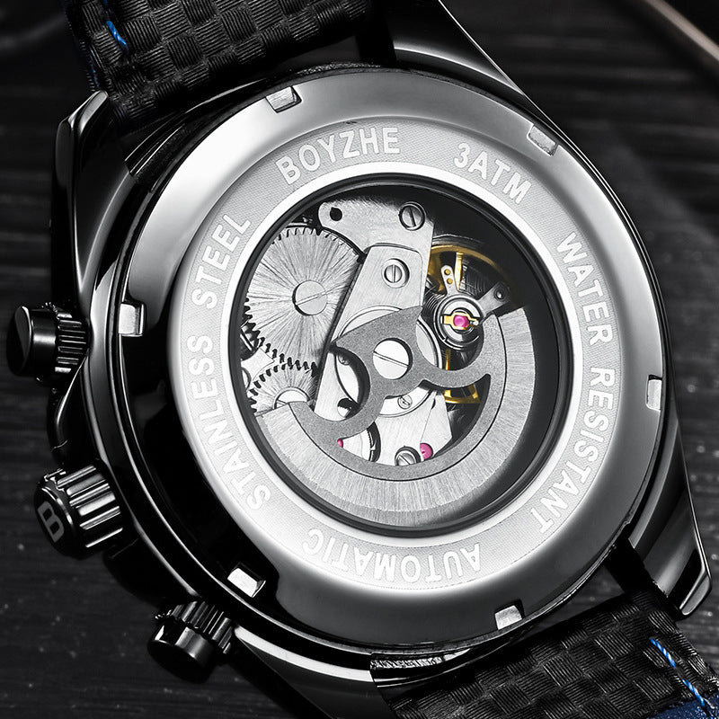 BOYZHE Tactical Black Watch - 3D Close-up Black Background