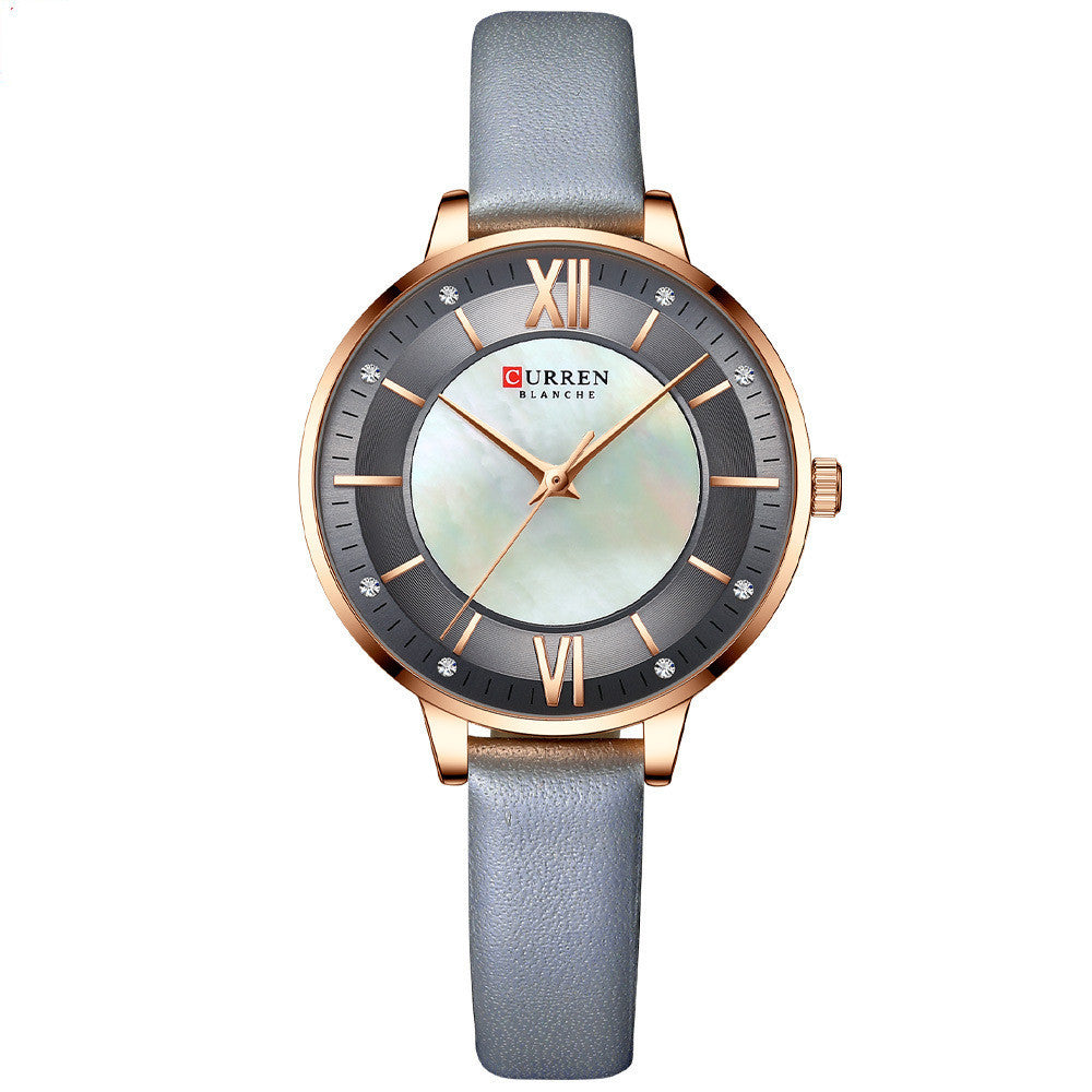Women's Watch Blue - Clean Black Background