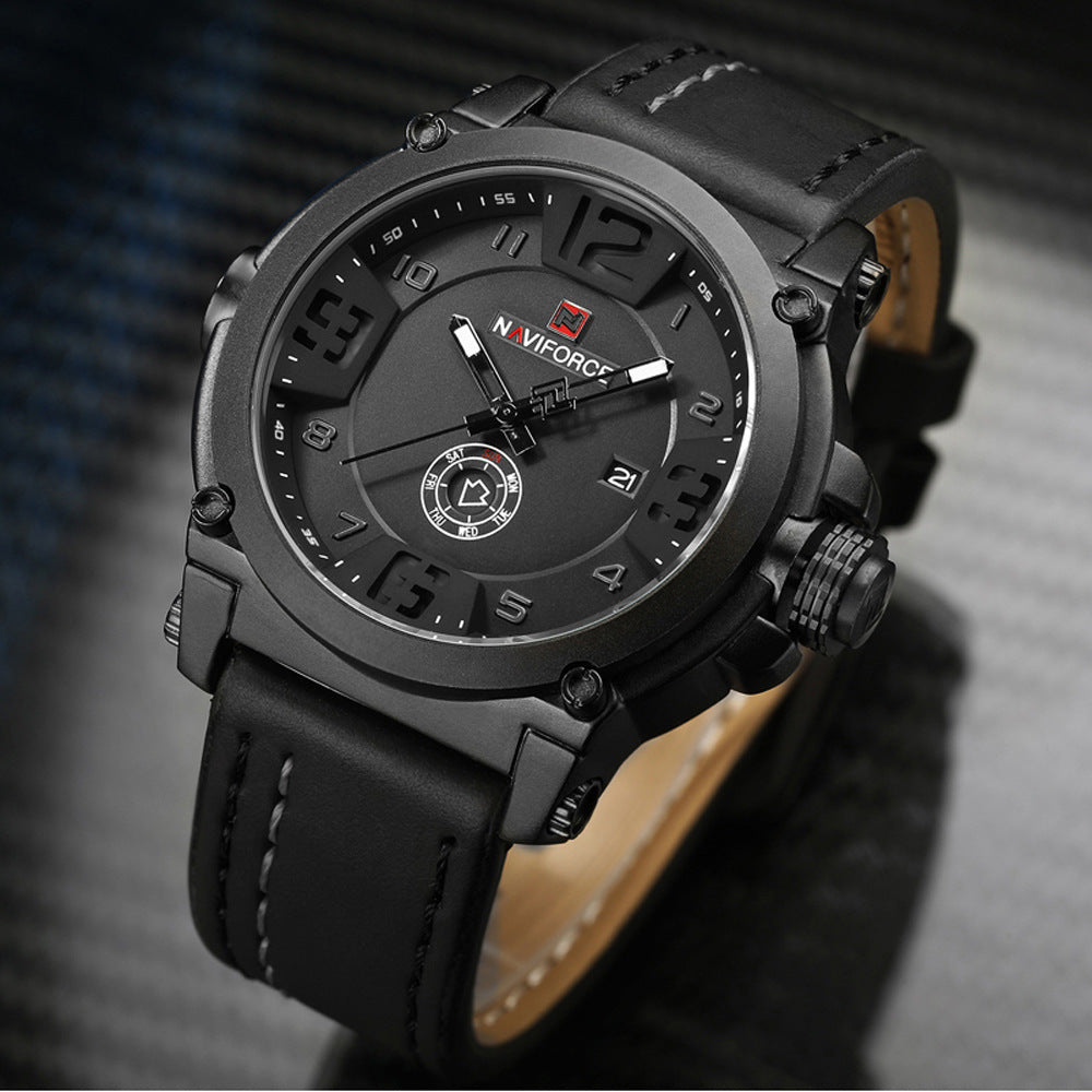 NAVIFORCE Tactical Watch - Clean Black Background