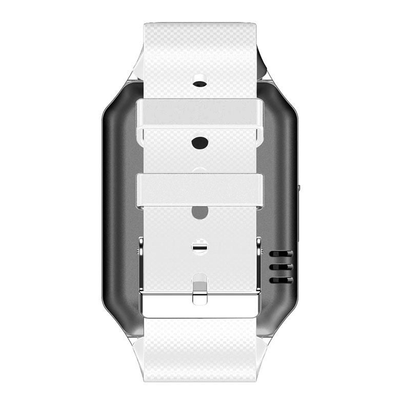 Watch DZ09 SportConnect Smart Watch in black and white with textured wristband and adjustable clasp.