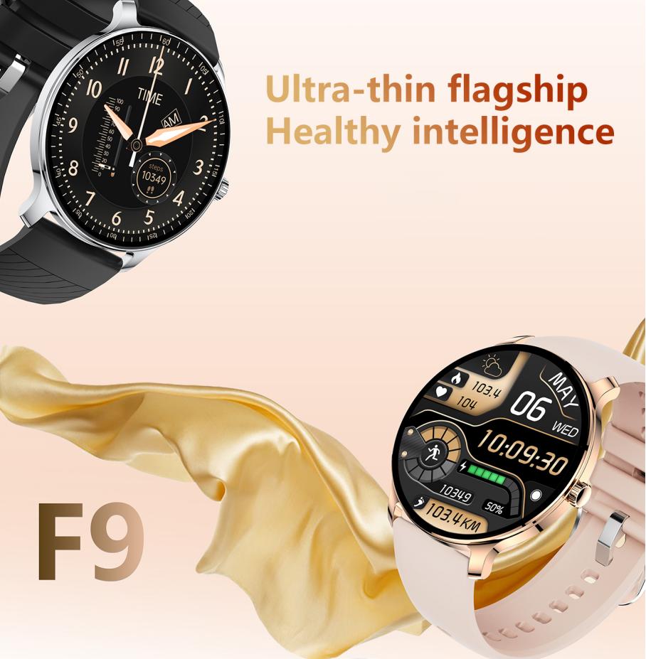 Ultra Slim Smart Watch with 1.43 AMOLED Screen, Ultra-thin flagship design for fitness tracking and health monitoring.