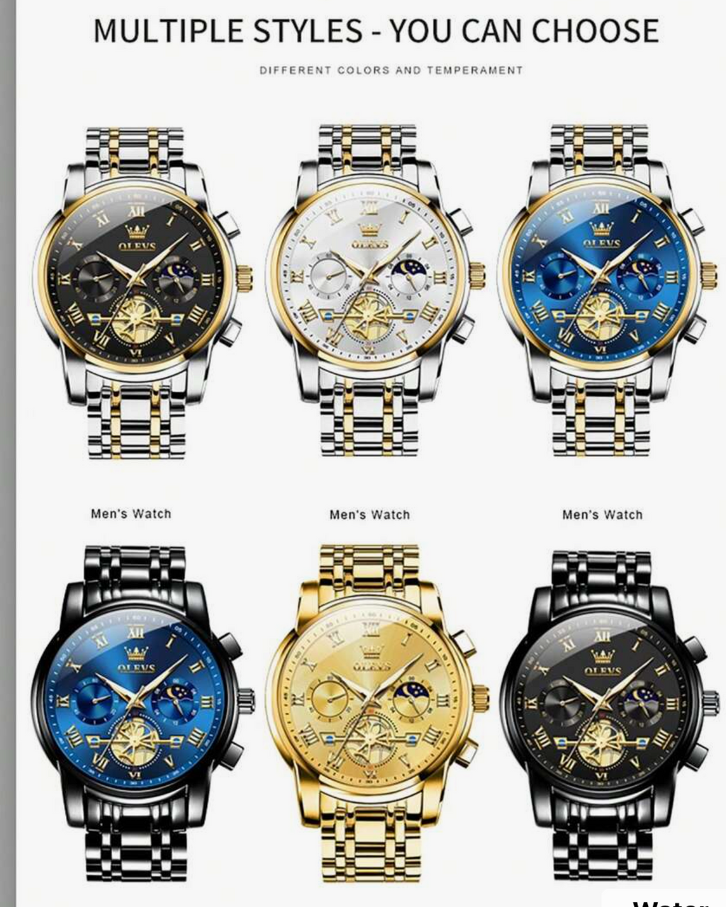  OLEVS watch on all background