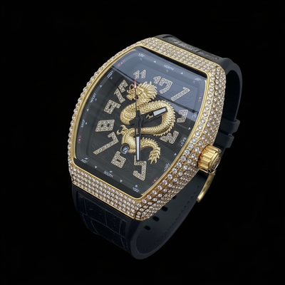 Dragon Watch - Clean Black Background High Quality