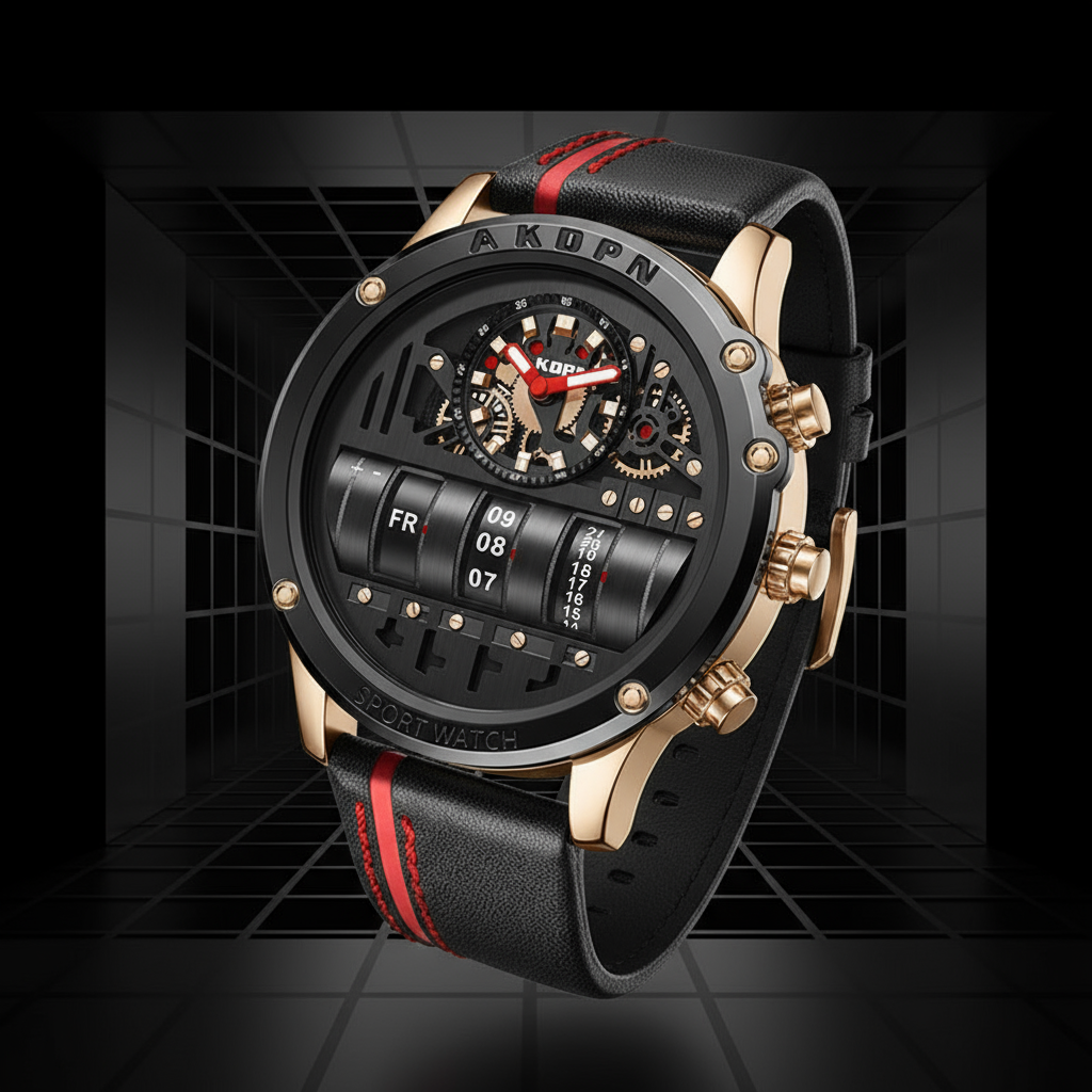 KDPN Skeleton Watch - 3D Black Background