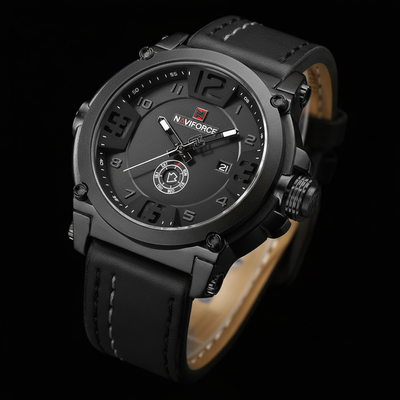 NAVIFORCE Tactical Watch - Clean Black Background