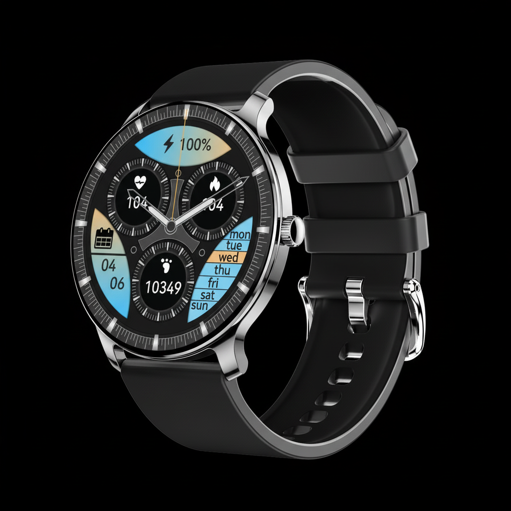 Smartwatch with black background